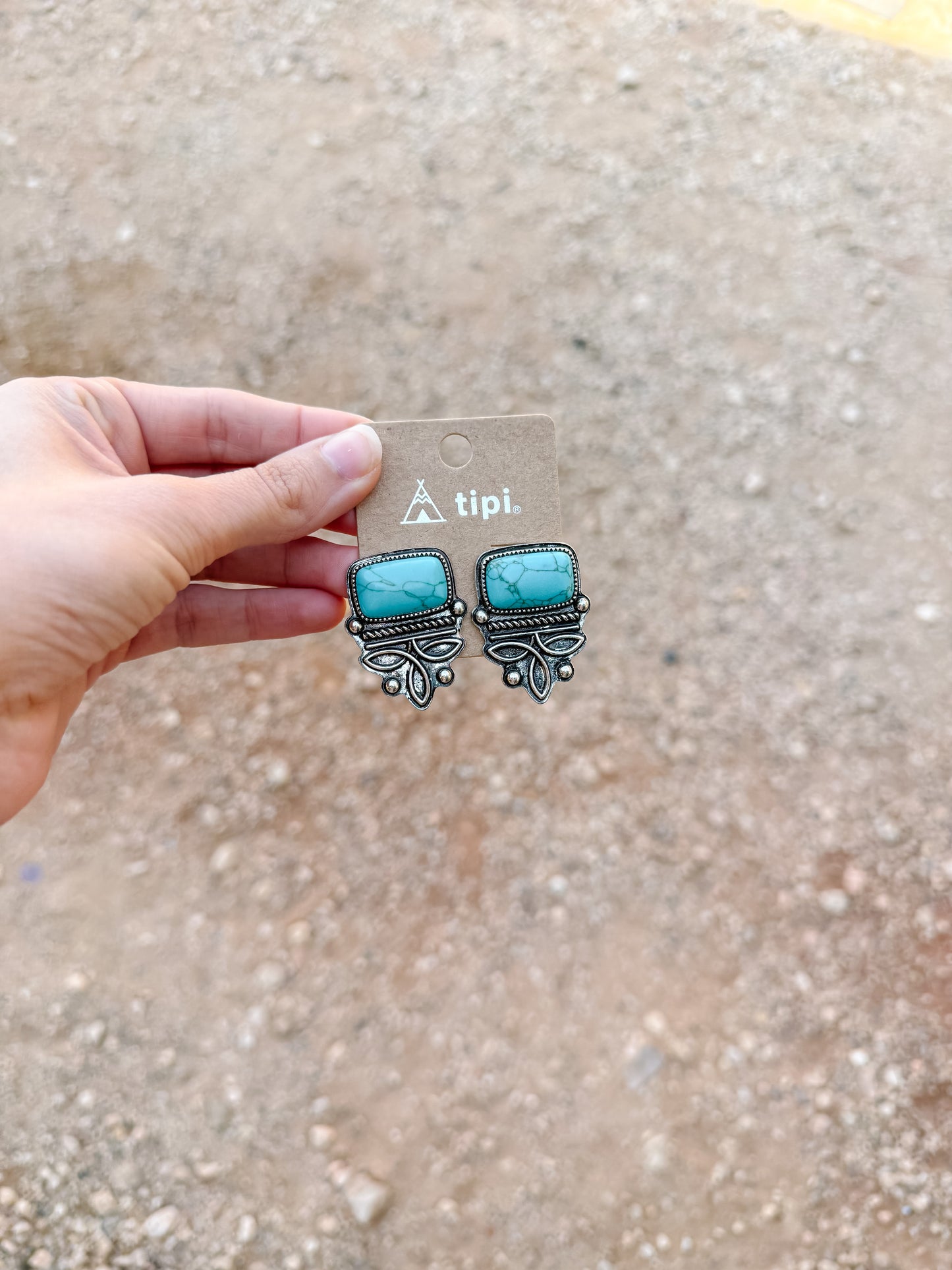 Turquoise Bootstitch Earrings