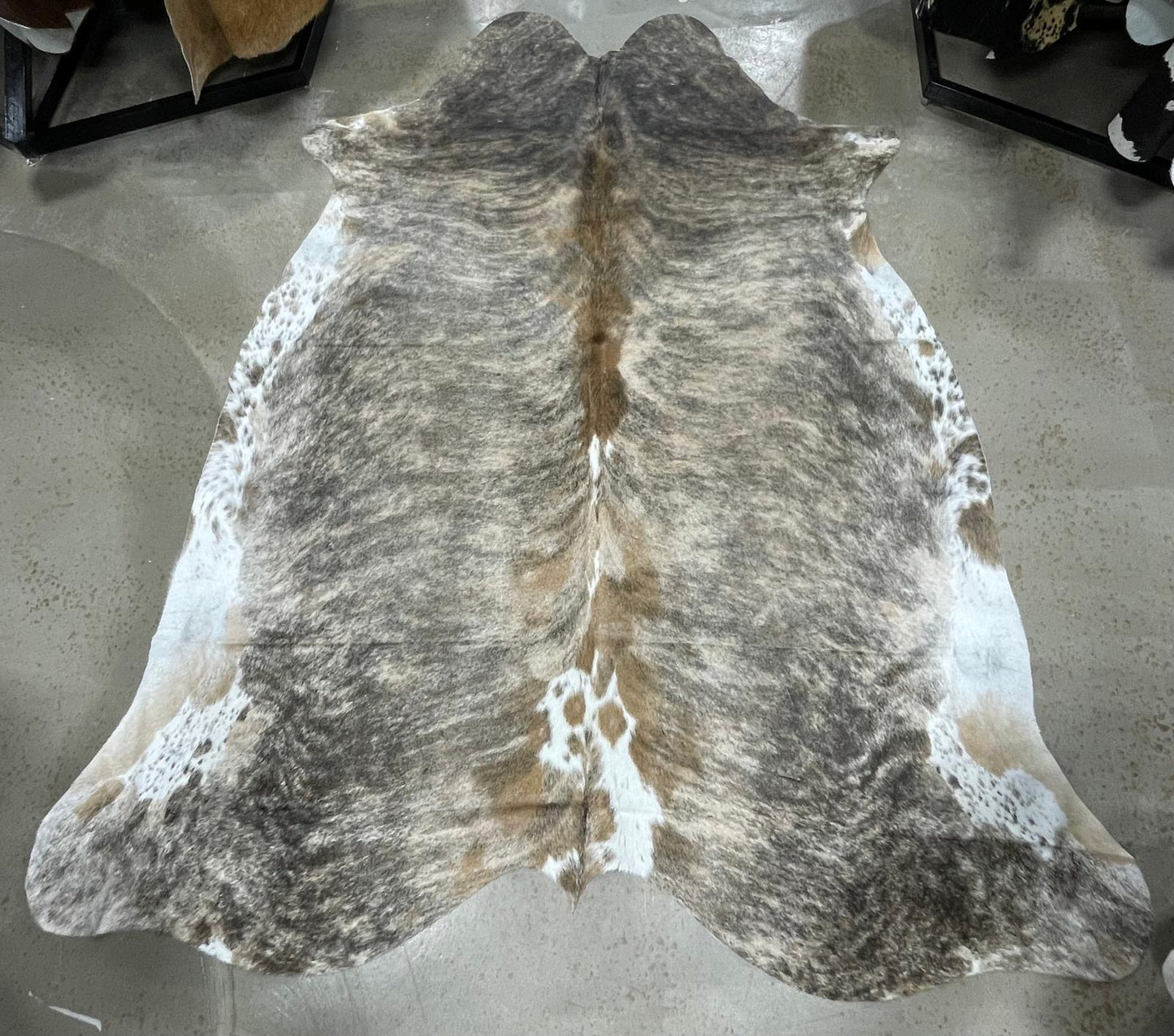 Gray Brindle Cowhide Rug
