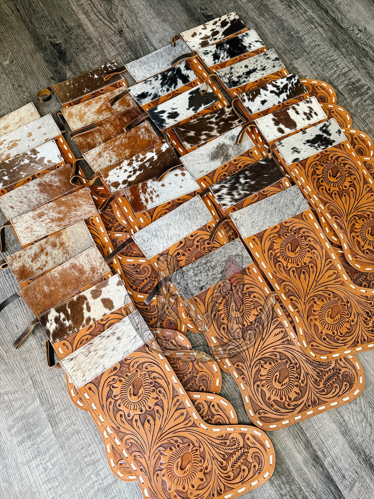 Tooled Leather x Cowhide Stockings