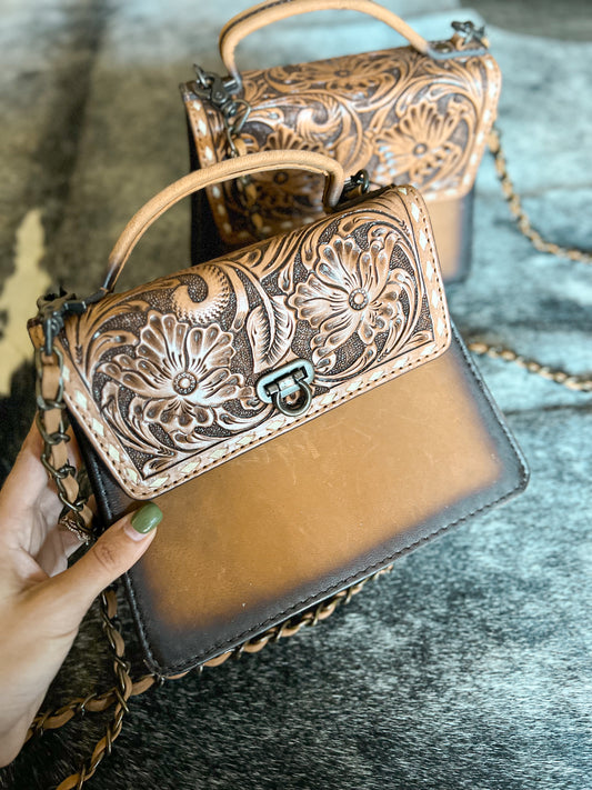 Tooled Lock Crossbody