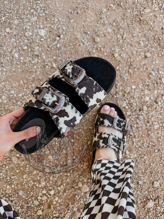 Buckle Hide Sandals