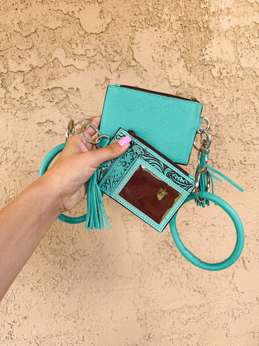 Tooled Leather Bangle Wallets