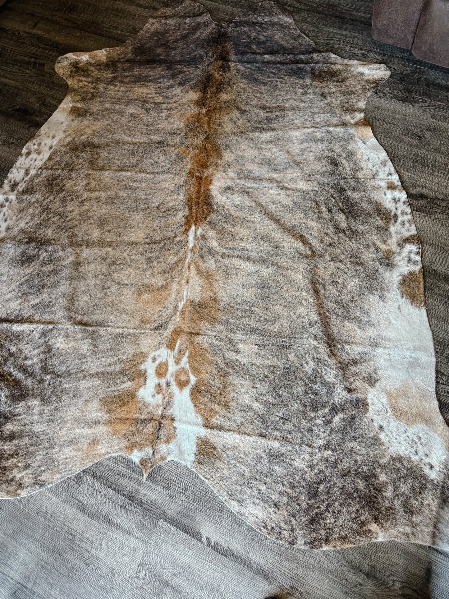 Gray Brindle Cowhide Rug
