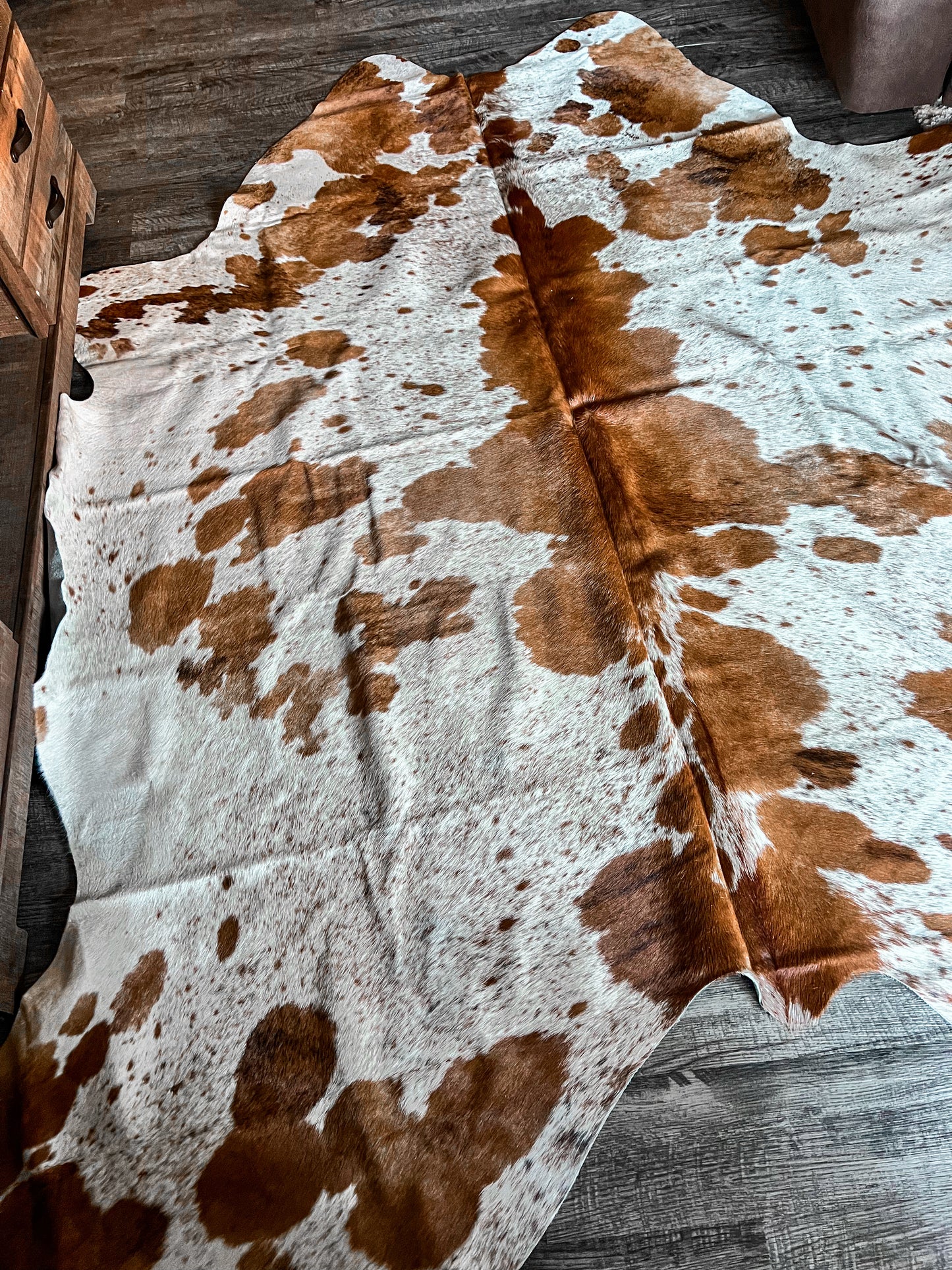 Brindle Spotted Cowhide Rug