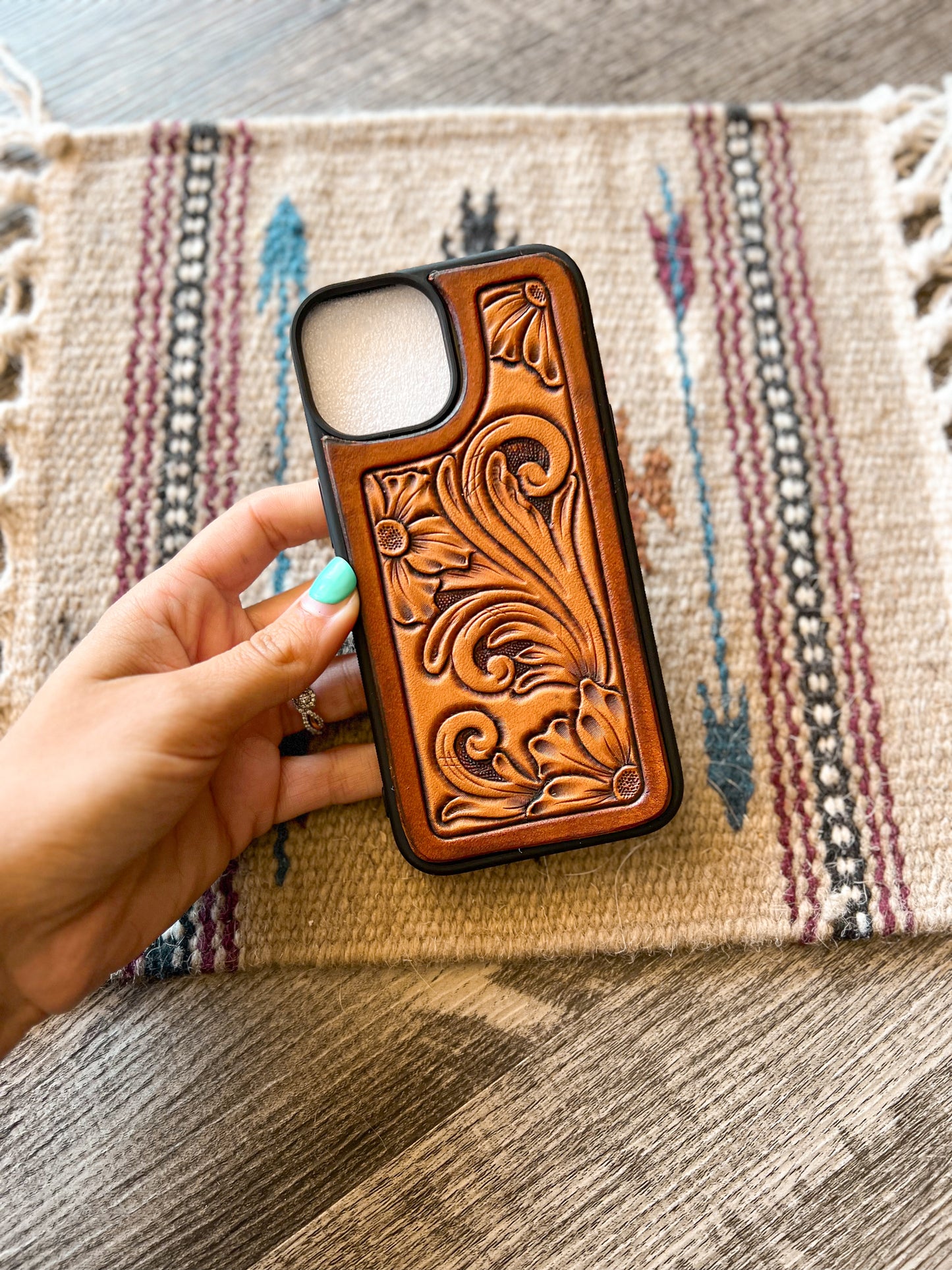 Handmade Tooled Leather iPhone Cases 14 Series