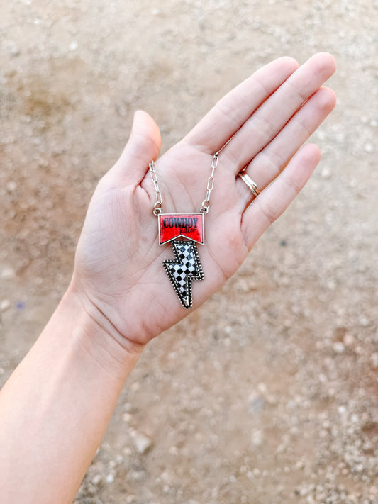 Cowboy K Checkered Necklace
