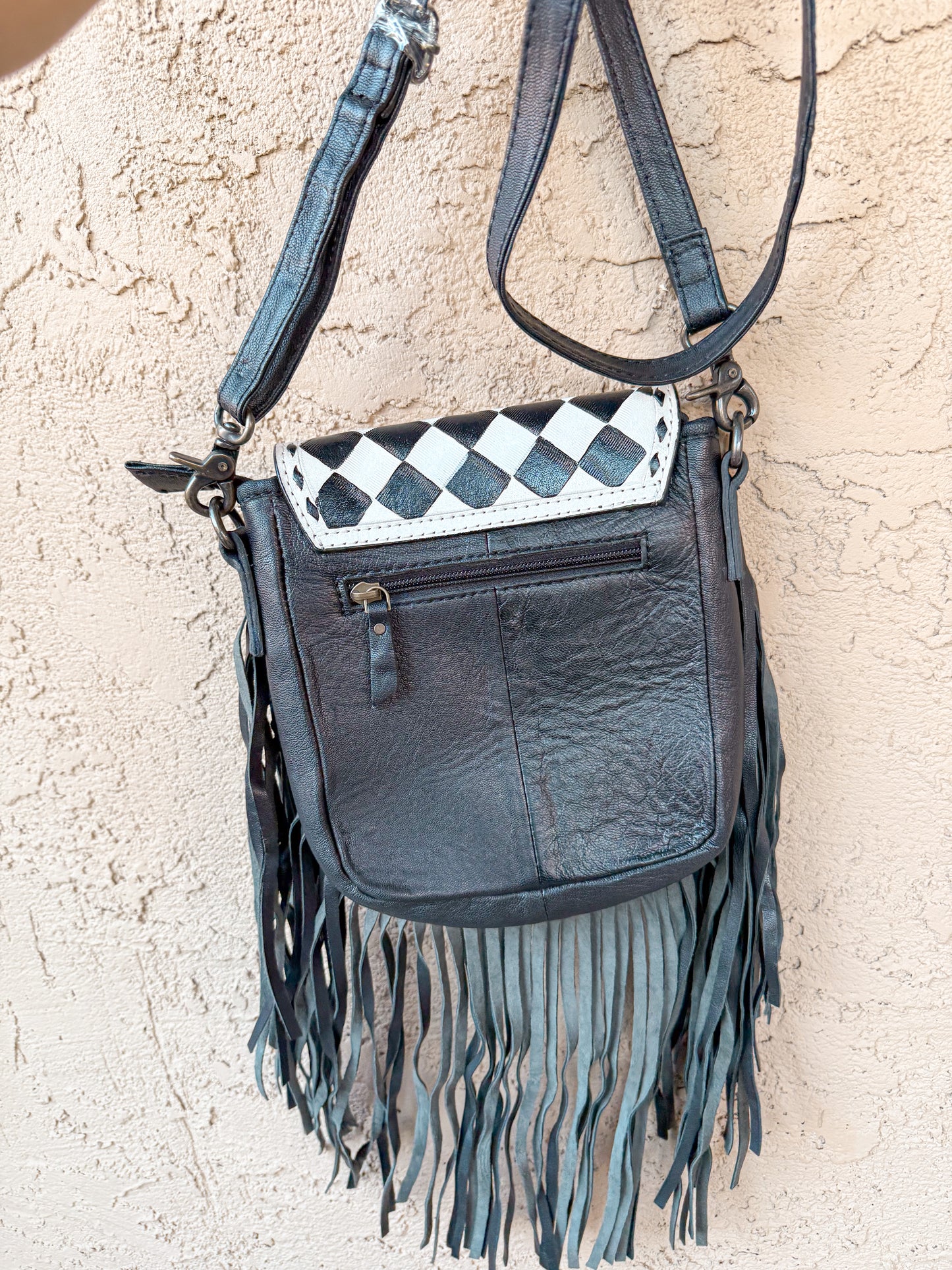 Checkered Crossbody w Concho
