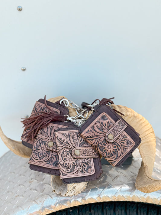 Leather x Tooled Bangle