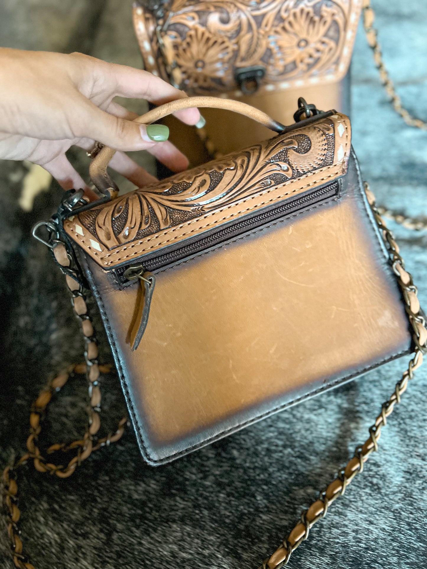 Tooled Lock Crossbody