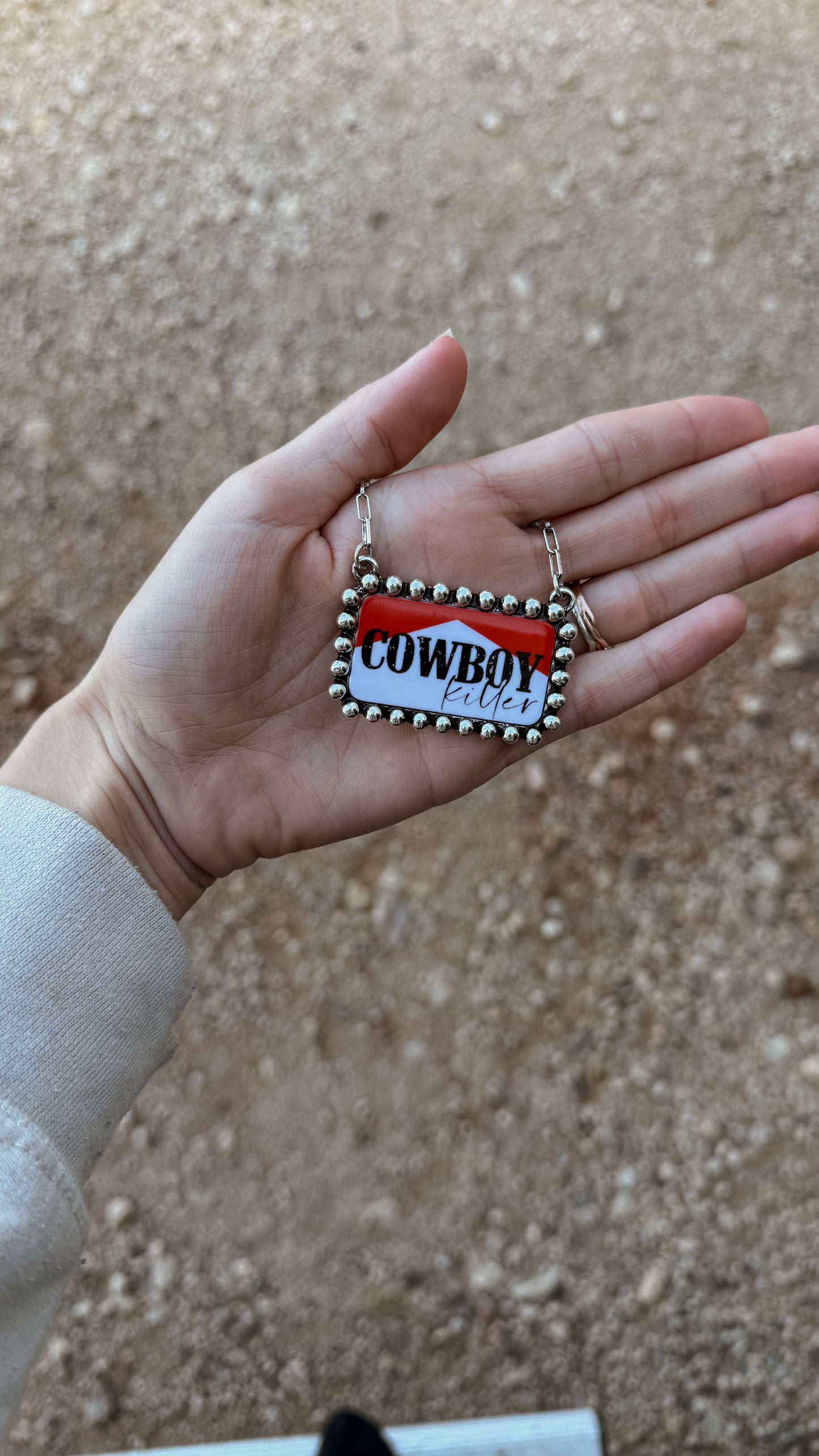 Cowboy K Square Necklace