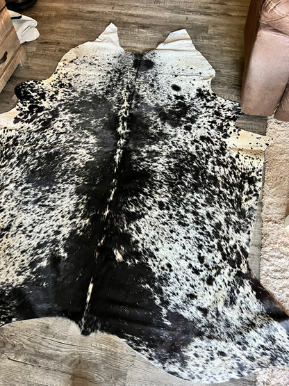 Black n White Cowhide Rug