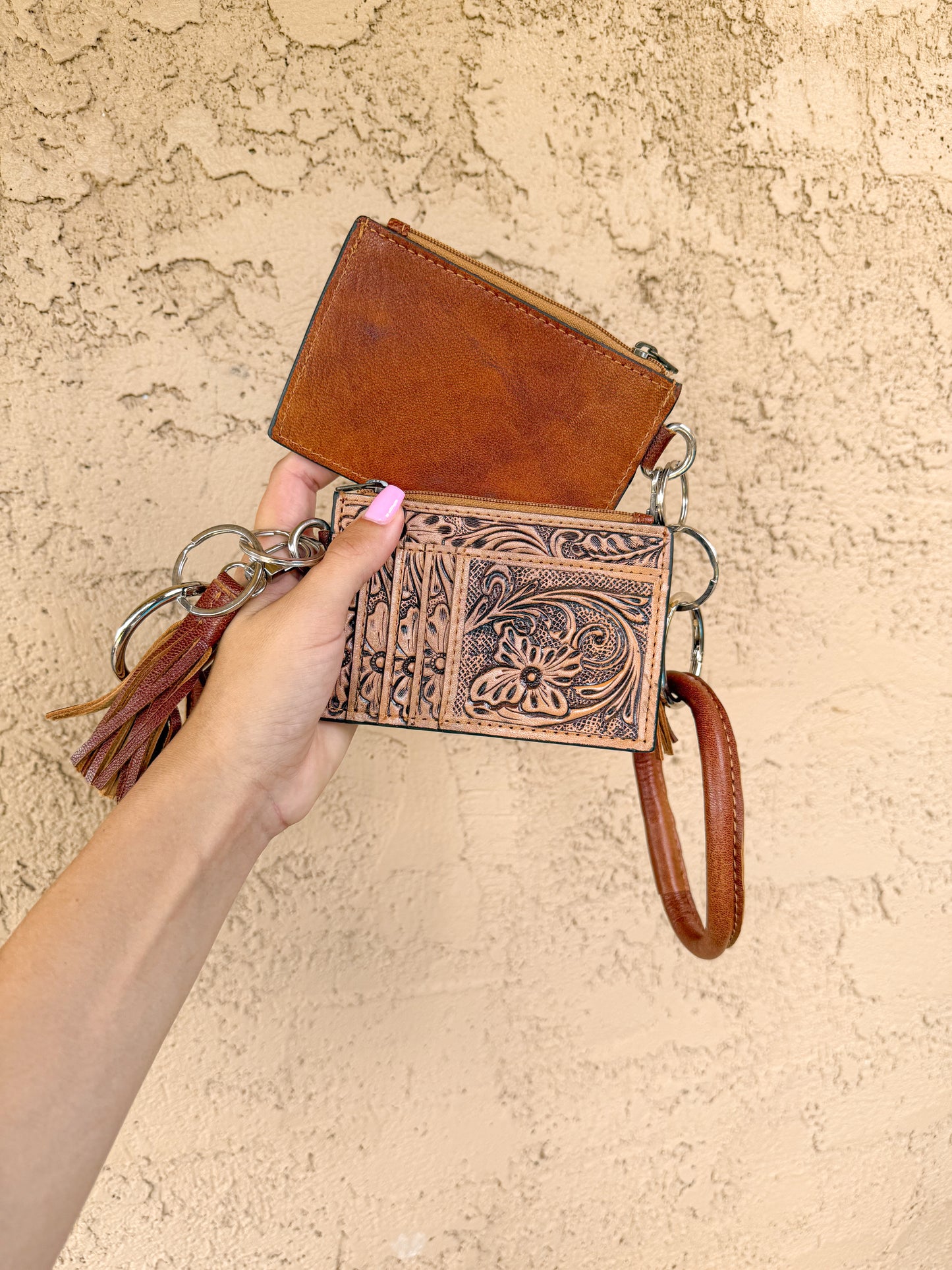 Tooled Leather Bangle Wallets