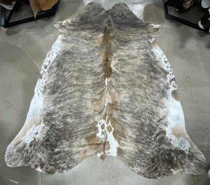 Gray Brindle Cowhide Rug