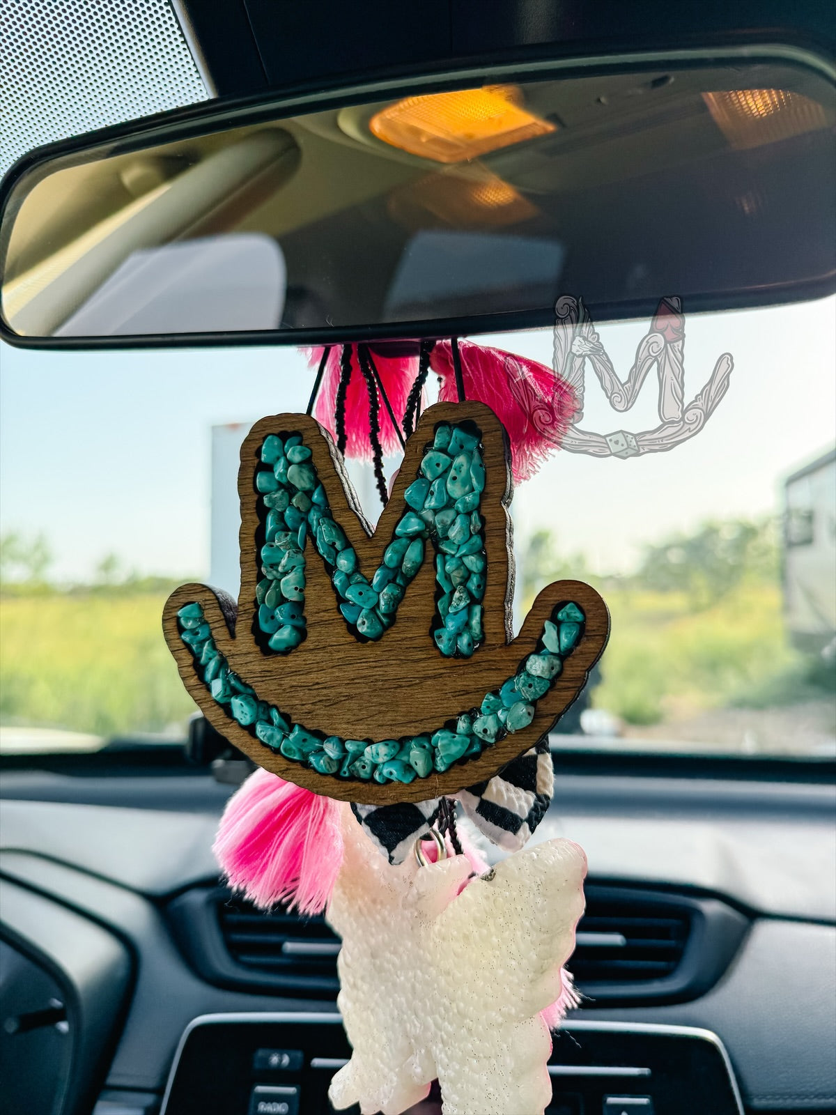 Turquoise Rearview Mirror Charms