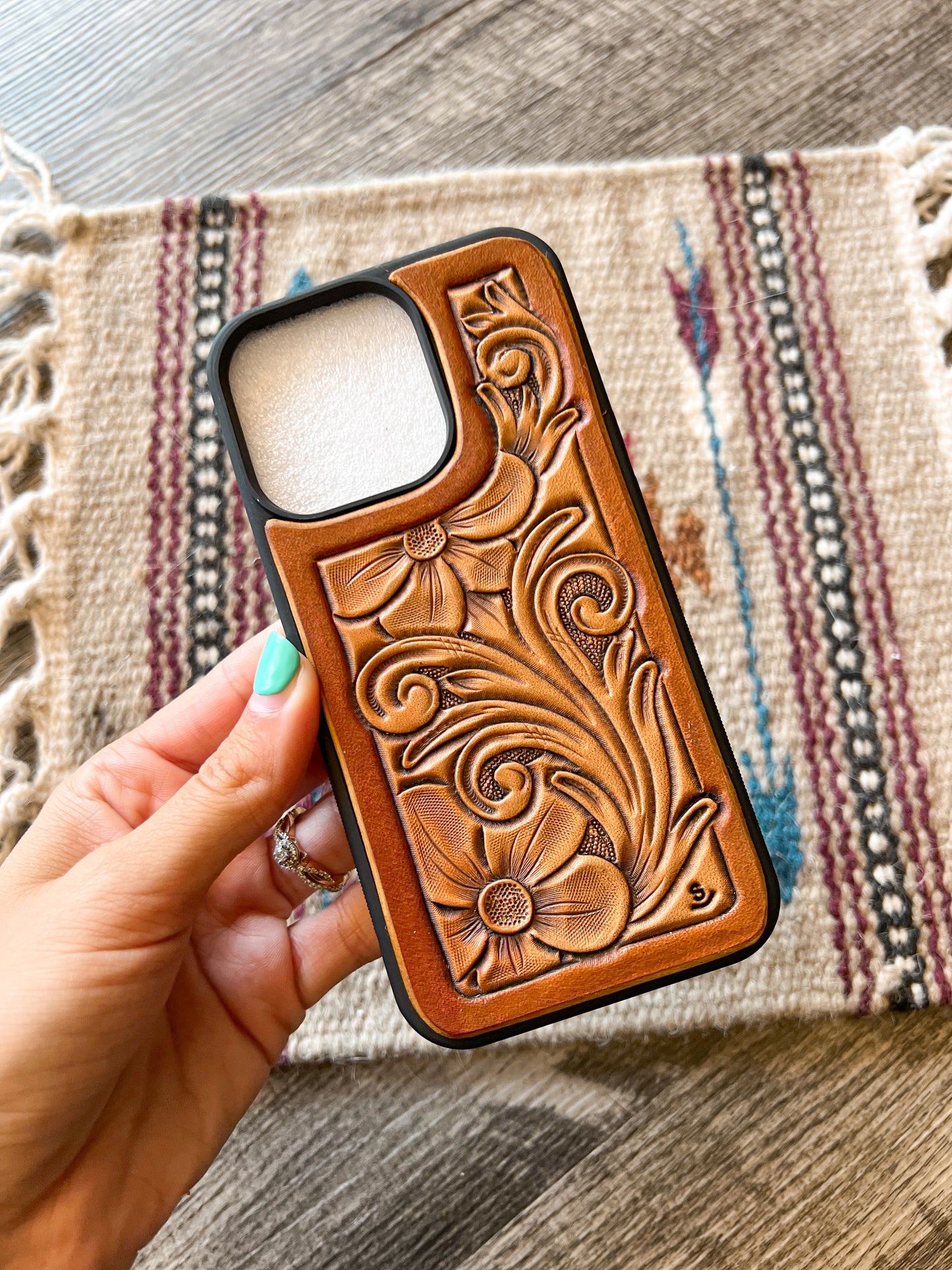 Handmade Tooled Leather Case iPhone 13 Series