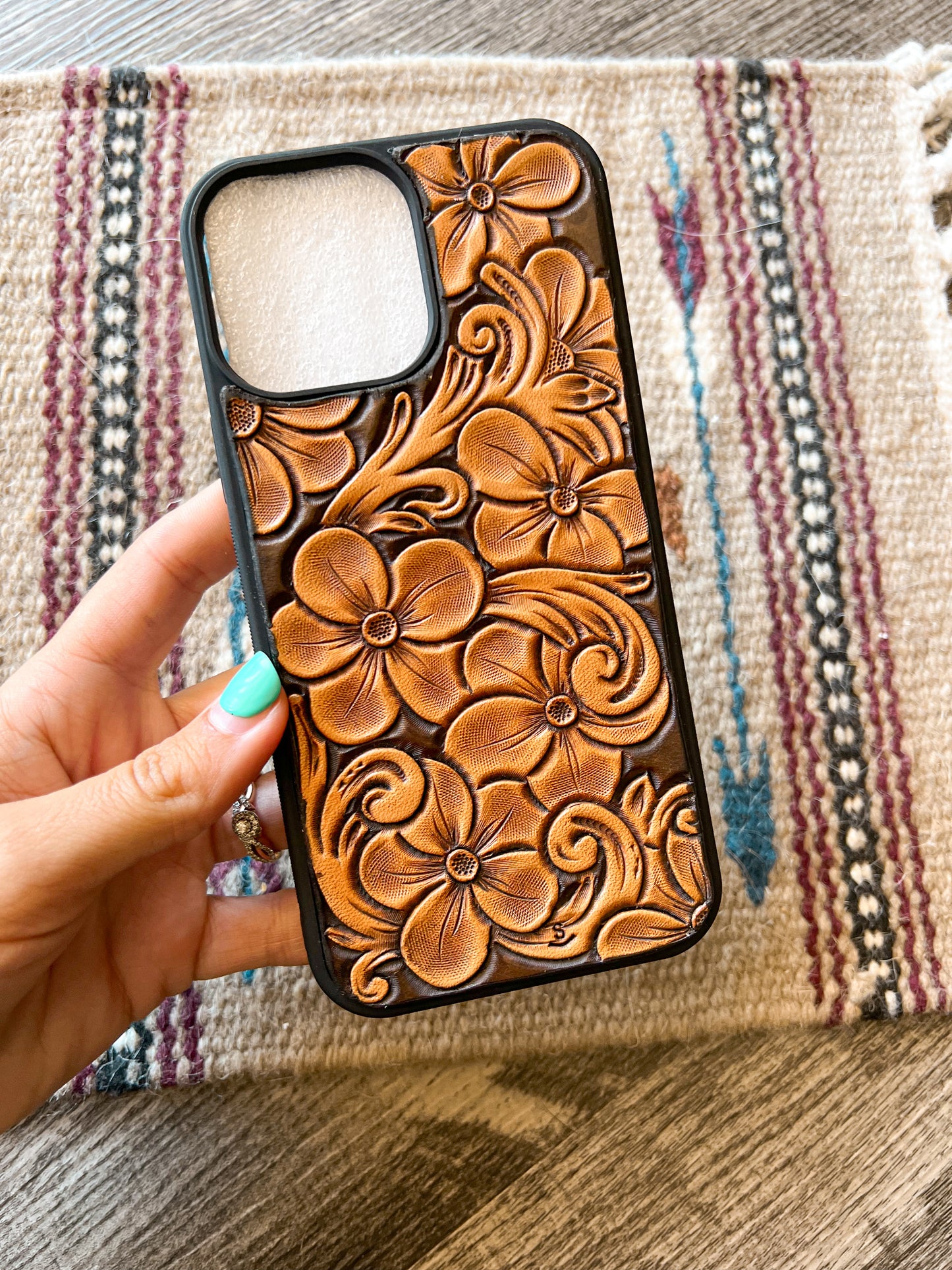 Handmade Tooled Leather Case iPhone 13 Series