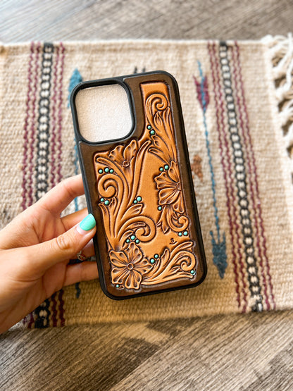 Handmade Tooled Leather Case iPhone 13 Series